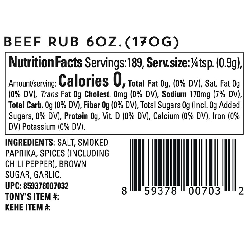 Oakland Dust Beef Rub 6 OZ (170g) Shaker Bottle