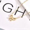DUOMIAO Bow Necklace Earrings Bracelet Set for Women Gold Jewelry
