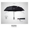 Balios Travel Umbrella Wood Handle Auto Open Close Vented Canopy