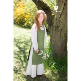 Burgschneider - Ylva Children's Overdress - Lime Green (128, Unisex, Cotton) Historical - Early Medieval, Viking