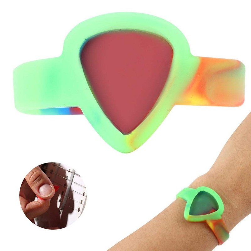 RiToEasysports Guitar Plectrum Bracelet, Plectrum Holder, Plectrum Bracelet (Multi-Colour)