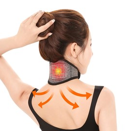 Magnetic Self Heating Neck Brace Adjustable Neck Wrap Protector Thermal Neck Guard Cervical Collar for Neck Relief Relaxation Sleeping