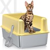Stainless Steel Litter Box with High Side, XXL Extra Large