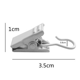 C.M. Curtain Hook Clips, Your Own Original Curtains, White, 50 Pieces