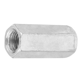 2pcs Zinc Plated Steel M16*50 Long Hex Nut Hexagonal Thread Nut Threaded Fasteners Screw Zinc Extended Screw Wire Connecting Rod Connection Cap Joint Nut