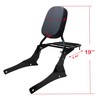 YHMOTO Black Passenger Backrest Sissy Bar with Luggage Rack for