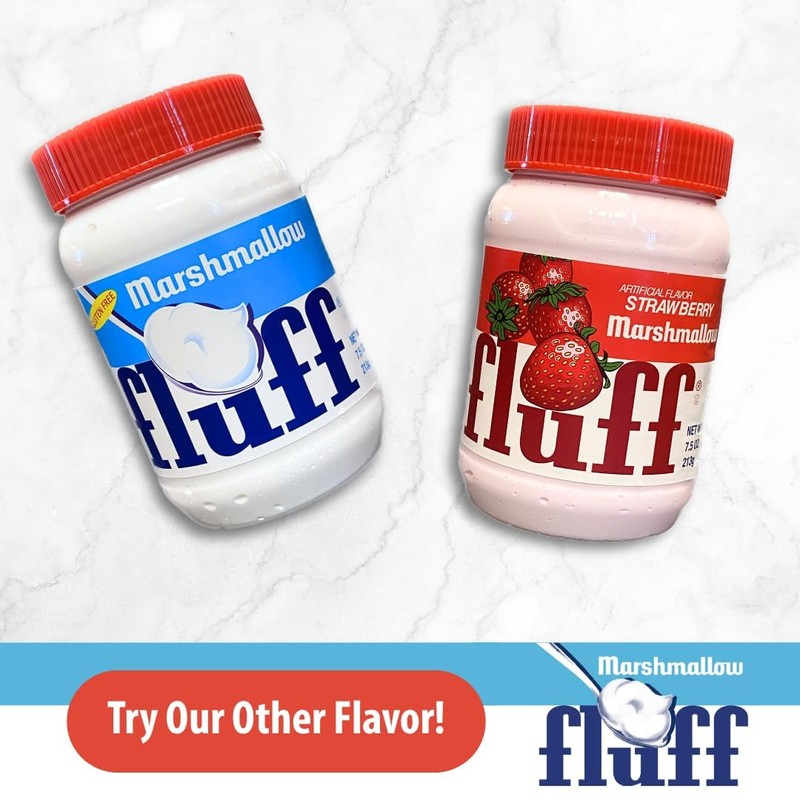 Fluff Marshmallow Spread, Classic Delicious Original Flavor, 7.5oz (Pack of