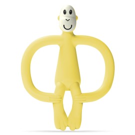 Matchstick Monkey Antimicrobial Teether / Teething Aid / Gel Applicator for Sore Gums / BPA-Free / Easy to Grip / from 3 Months / Monkey Yellow
