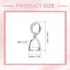sourcing map 8Pcs 925 Sterling Silver Pinch Bail, 11mm Pendant