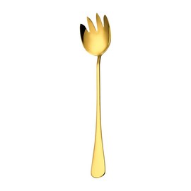 MBVHVVJC Salad Fork Spoon Stainless Steel Salad Fork and Spoon for Home, Kitchen(Gold)