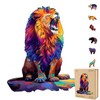 Lion Wooden Puzzles for Adults, Jigsaw Puzzle 200 Pieces, Unique