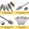 EUZUXU 10 Pieces Carbide Burr Set, Carbide Burrs with Double