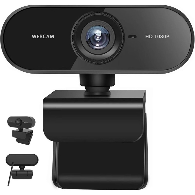 Camara Web 1080P HD, Webcam con Microfono, Camara para PC,