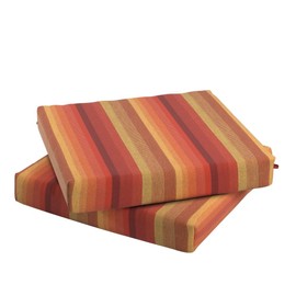 California Umbrella Foam Chair Pad Cushion (Set of 2), 18 x 18, Astoria Sunset