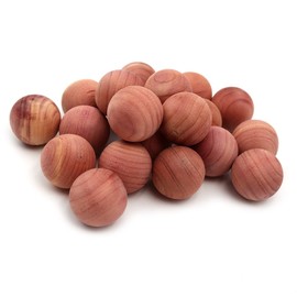 Hsthe Sea 20 Pieces Natural Cedar Balls Aromatic Red Cedar Wooden Balls Anti Moth Freshener Deodoriser for Wardrobes Clothes Storage Drawer Wardrobe Freshener Accessories
