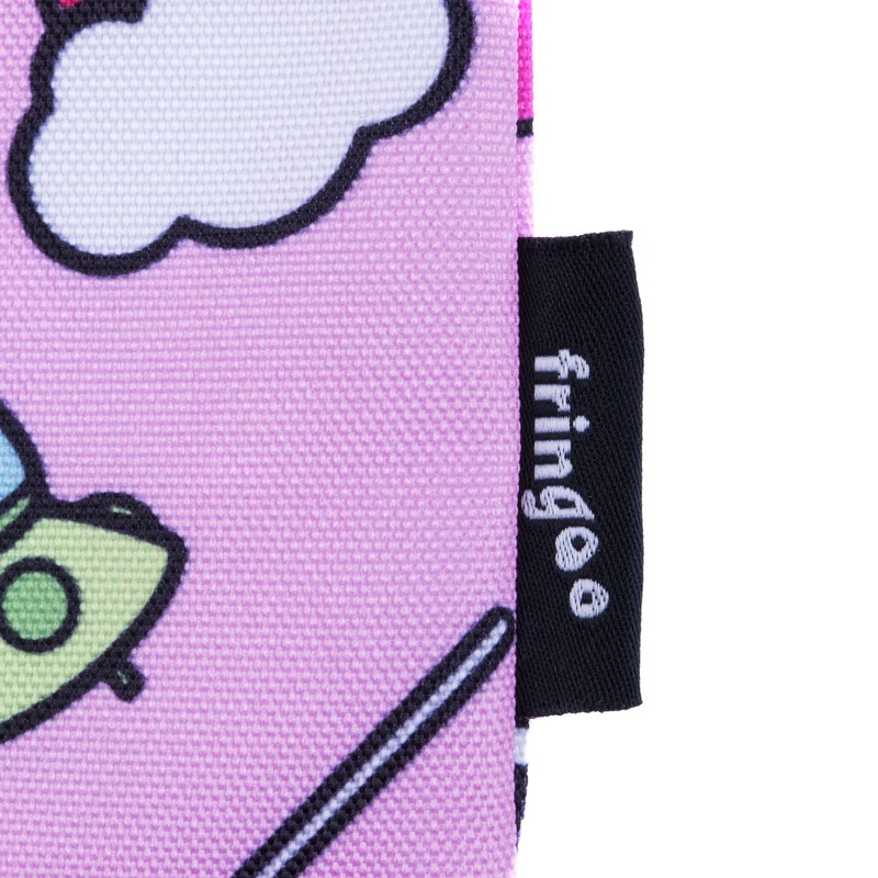 Fringoo - Kids Drawstring Bag - Front Zipped Pocket -