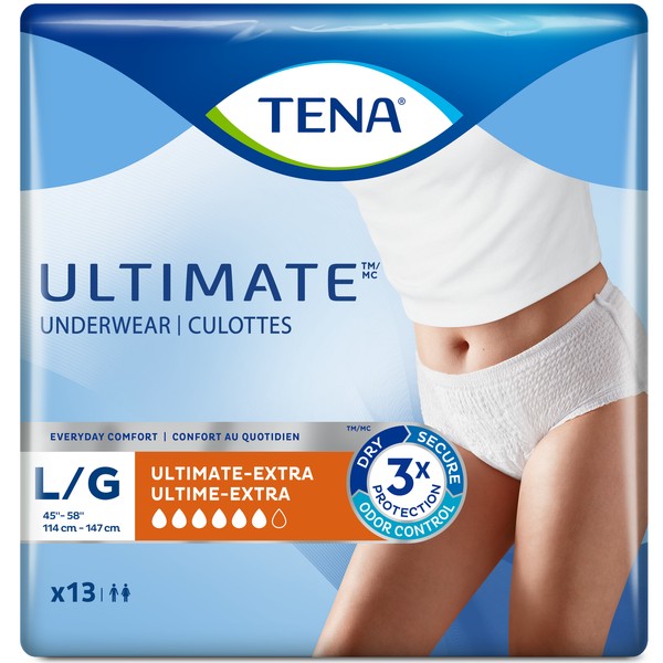 TENA Protective Incontinence Underwear Ultimate Absorbency Large
                            13 Count
