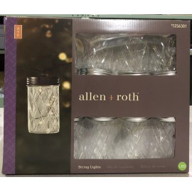 Allen + Roth String LED Lights Clear Mason Jelly Jar Indoor/Outdoor (19-ft)