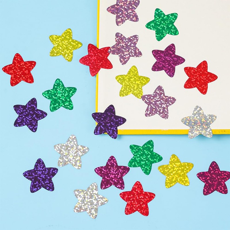 ESJNNK Reward Stickers, Star 2 Rolls, Approximately 1000 Sheets, Stars,