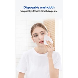 Toallita suave y seca, 100% algodón, toalla facial desechable, sin pelusas, uso húmedo en seco para piel sensible, limpieza facial, eliminación de maq