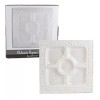 Regent Serving Platter Square 5 Section Embossed White Dolomite 14