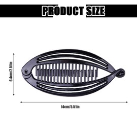 3 Stück Banana Clips Haarspangen Bananen Fisch Kämme Fischclips Banana Clip Hair Getönter Kamm Griffgröße 14 cm für Damen Mädchen,Vintage Fischschwanz Haarspange Französische