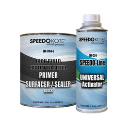 Speedokote Direct to Metal High Build 2.1 VOC 2K Urethane Primer BLACK Quart Kit, SMR-2200B/222-Q