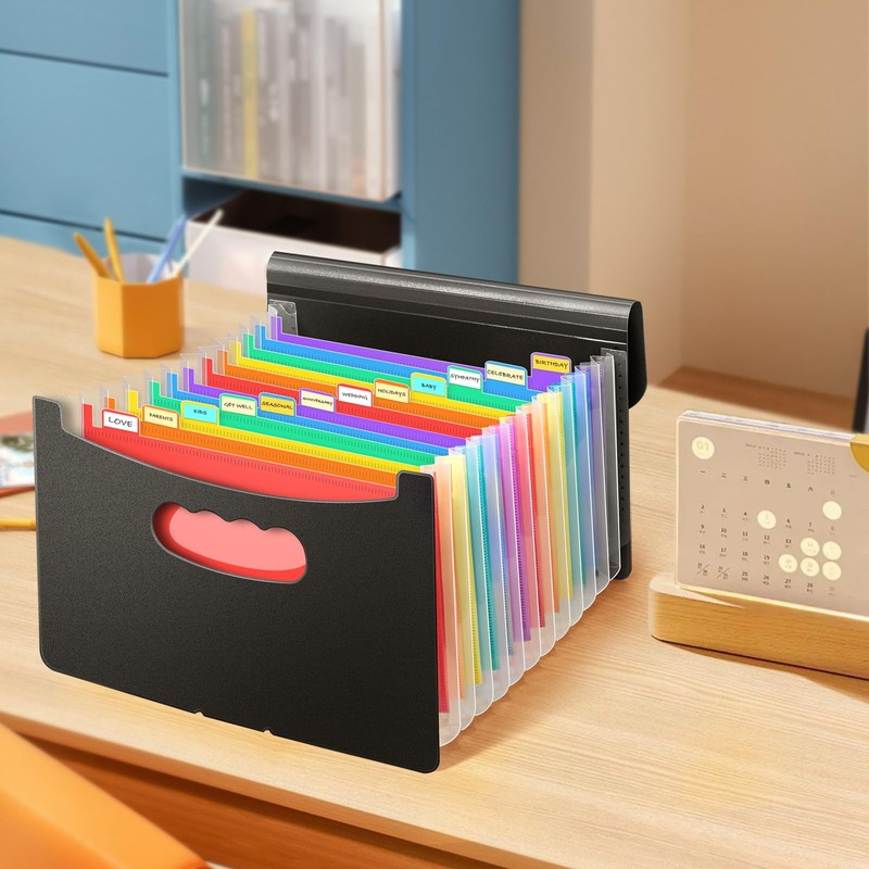 Vowcarol Greeting Card Organizer Expanding Organizer Greeting Card Storage Box