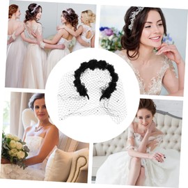Healeved Simple Flower Veil Headband for Women Elegant Floral Hair Accessories for Parties Stylish Headwear for Girls Lightweight Versatile Design