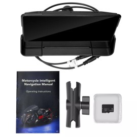 Unbranded 7Inch Motorcycle Navigation GPS Wireless Carplay Android Touch Screen + TPMS
