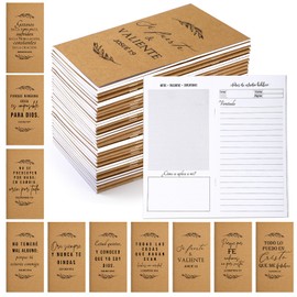 Qilery 30 Pcs Christian Gifts Bulk Planner 2025-2026 Prayer Journals for Women Men Pocket to Do List Weekly Goals Bible for Pastor Church Group Sunday School(Kraft Color,Spanish Bible)