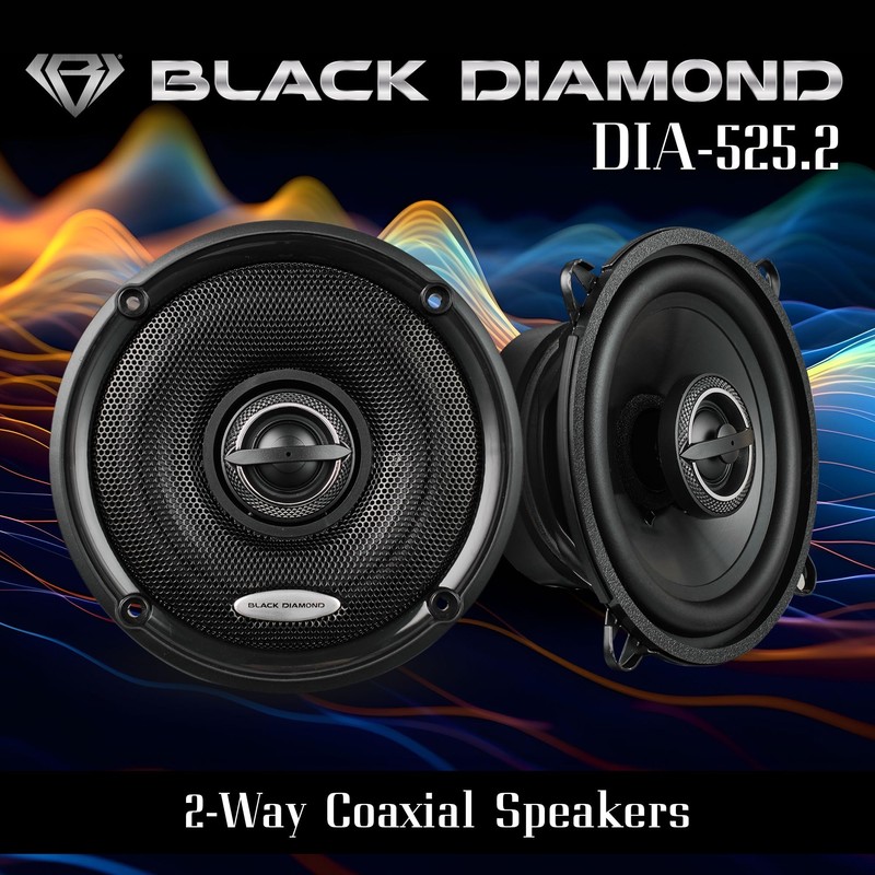 BLACK DIAMOND Dia-525.2 5.25" Coaxial Speaker 2 Way 80 Watts