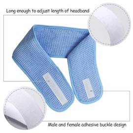 Estfin 3 Pack Natural Cotton Waffle Headband Hairlace Hair Turban Ultra Super Soft for Spa Cosmetic Makeup Facials Yoya Running Jogging Exercising Athletic Sports for Ladies Women Gril