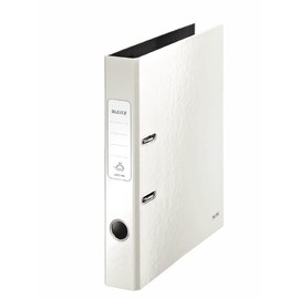 Leitz Wow Lever Arch File A4 50mm Pearl White 10060001