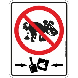 RAHMENLOS Original Tin Sign with German Text "Kein Hundeklo Haufen-Verbot" [German Language]