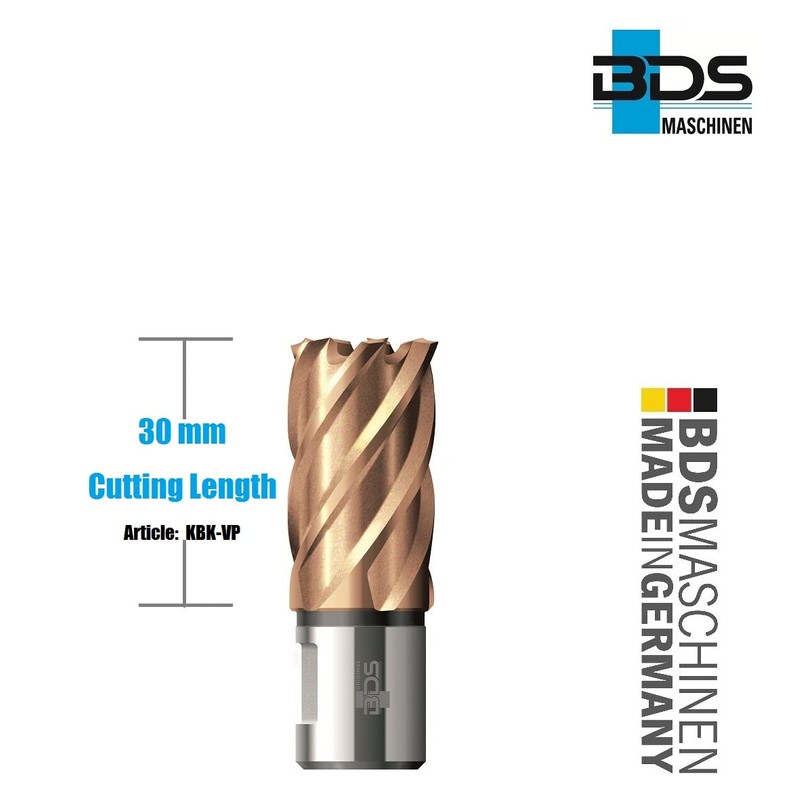 VarioPlus Short KBK Core Drill HSS Shaft Weldon 13/30 mm