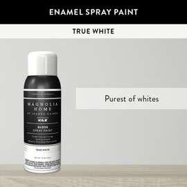 Magnolia Home by Joanna Gaines Enamel Interior/Exterior Spray Paint for Small Projects, Gloss, TRUE WHITE - 12 oz. Aerosol