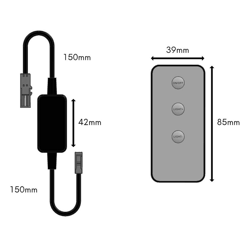 kalb LED Wireless Controller Set with Remote Control for 12-24V