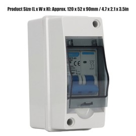 1000V 25A DC Disconnect Switch Solar PV DC Isolation Switch Miniature Circuit Breaker Overvoltage Overload IP65 Waterproof Distribution Box