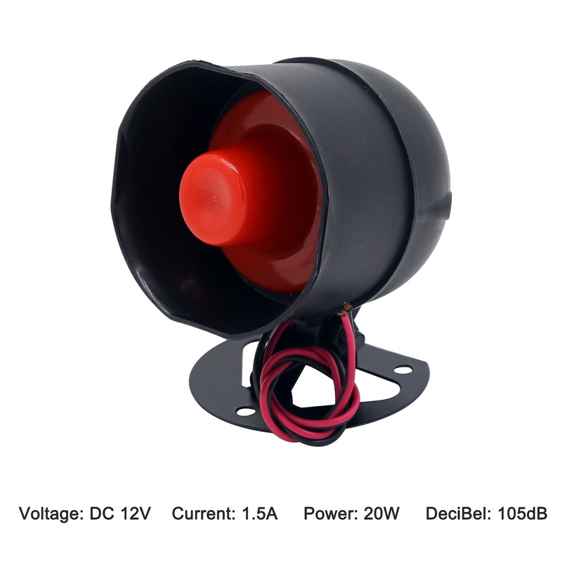 Car Alarm Vehicle Security System Anti-Theft Horn 12V 105dB Alarm
