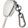 CHATYYD for Jeep Key fob Cover with Keychain,Soft TPU Car Key Cover Case for 2005-2012 Jeep Liberty 2007-2017 Wrangler Compass Patriot Accessories (White)