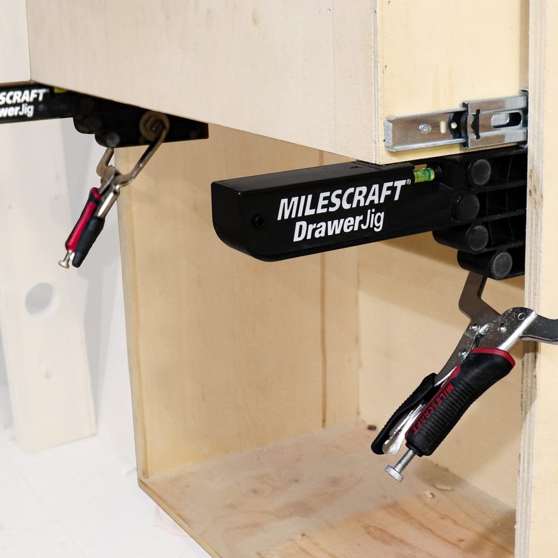 Milescraft 1341 Drawer Jig - Reversible Jigs for Easy Drawer