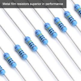 50 Values 1350 Pcs Resistor Kit 0 Ohm-5.6M Ohm with 1% 1/4W Metal Film Resistors Assortment kit resistors set for led lights
