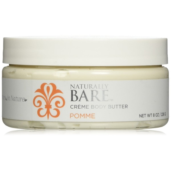 Naturally Bare Pomme Creme Body Butter, Pomegranate, 8 Ounce