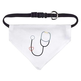 Small 'A Stethoscope to Monitor Your Heart ' Dog/Cat/Pet Bandana (PD00048873)