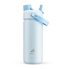 POWCAN 18 oz Insulated Water Bottle with 2-in-1 Straw and