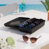 Vecxoty Black Travel Sunglasses Organizer For 8 Pairs​, EVA Hard