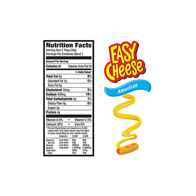 Kraft American Easy Cheese 8 Ounce - 3 Pack