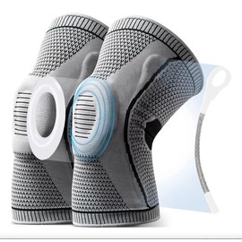 2 Rodillera Ortopedica Para Dolor De Rodilla,Rodilleras Para Dolor De Rodilla Con Soporte De Resorte De Gel De Silicona, Protector De Rodilleras,...  