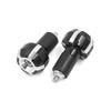 sourcingmap Motorcycle Black Silver Tone Brake Clutch Handle Bar Grip